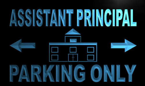 Assistant Principal Parking Only Neon Light Sign